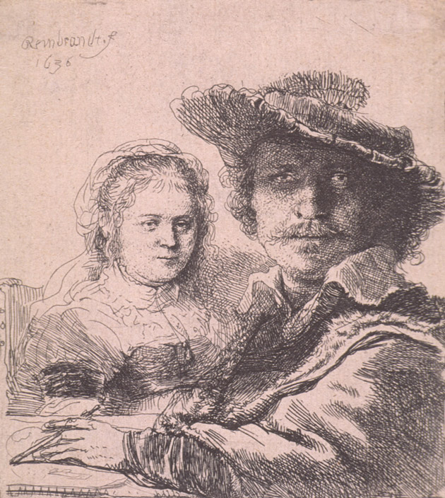 Self-portrait with Saskia by Rembrandt van Rijn