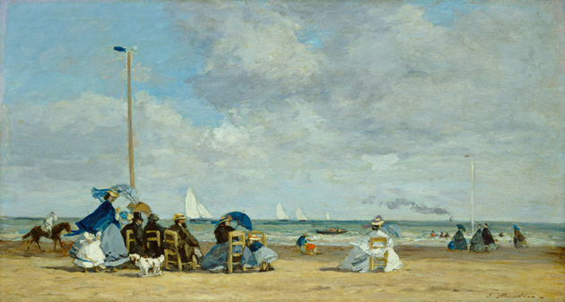 Beach Scene at Trouville by Boudin